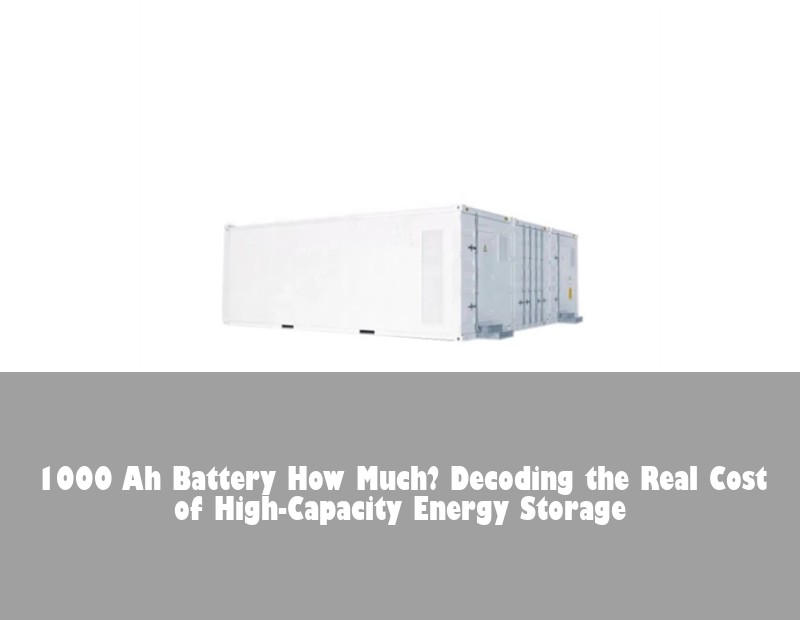 1000 Ah Battery How Much? Decoding the Real Cost of High-Capacity Energy Storage | Huijue Bess