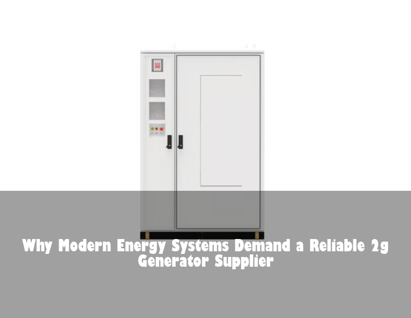 Why Modern Energy Systems Demand a Reliable 2g Generator Supplier