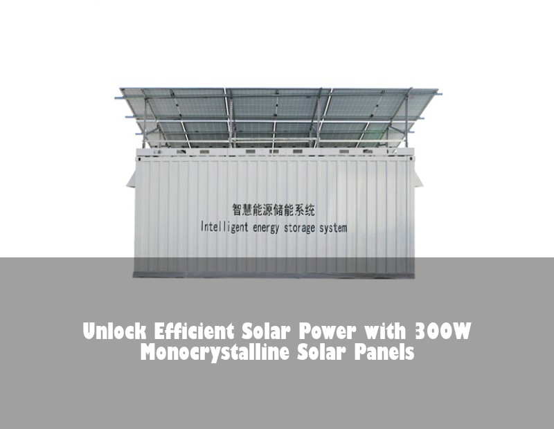 Unlock Efficient Solar Power with 300W Monocrystalline Solar Panels
