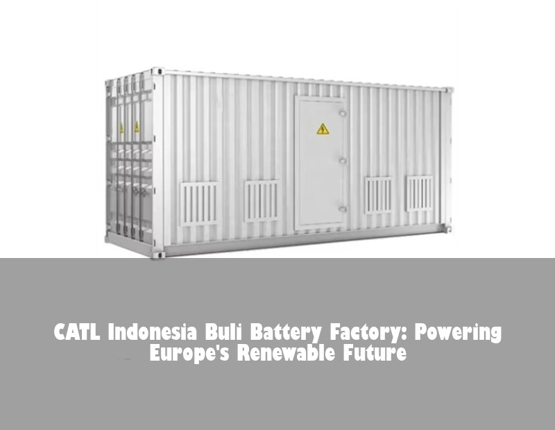 CATL Indonesia Buli Battery Factory: Powering Europe's Renewable Future | Huijue Bess