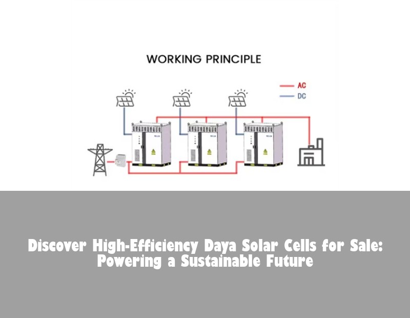 Discover High-Efficiency Daya Solar Cells for Sale: Powering a Sustainable Future | Huijue Bess