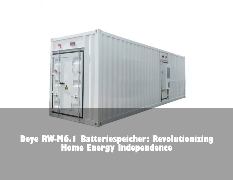 Deye RW-M6.1 Batteriespeicher: Revolutionizing Home Energy Independence