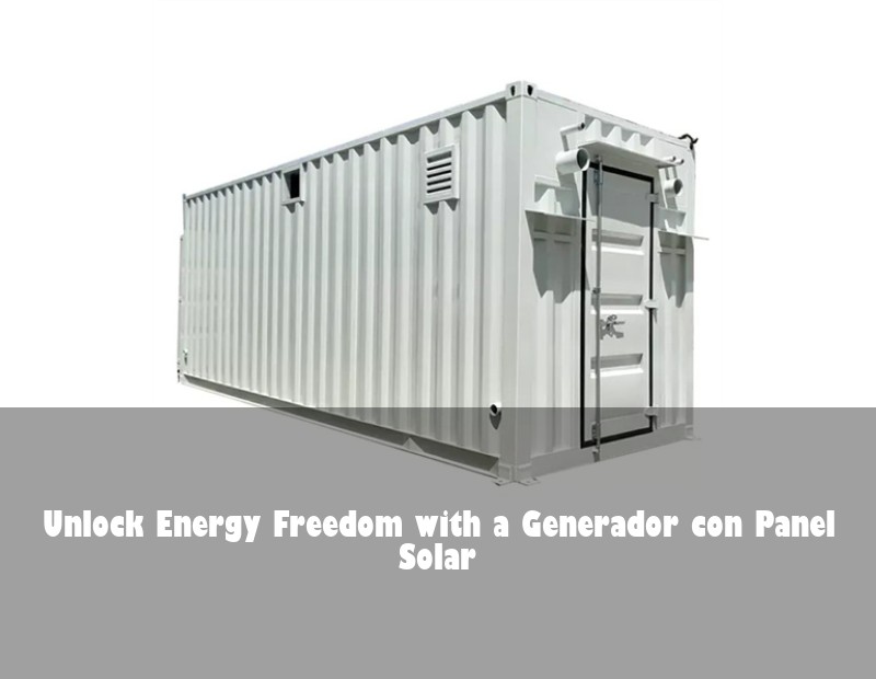 Unlock Energy Freedom with a Generador con Panel Solar