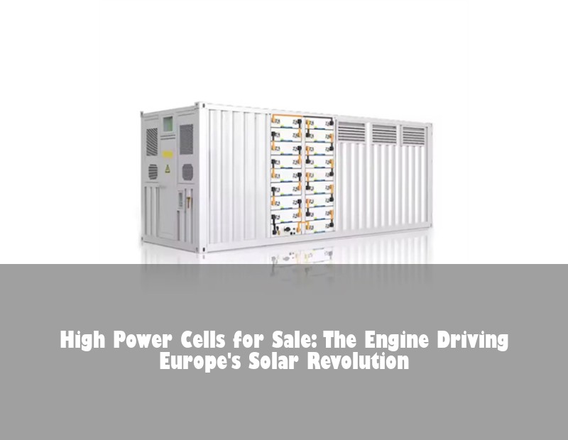 High Power Cells for Sale: The Engine Driving Europe's Solar Revolution