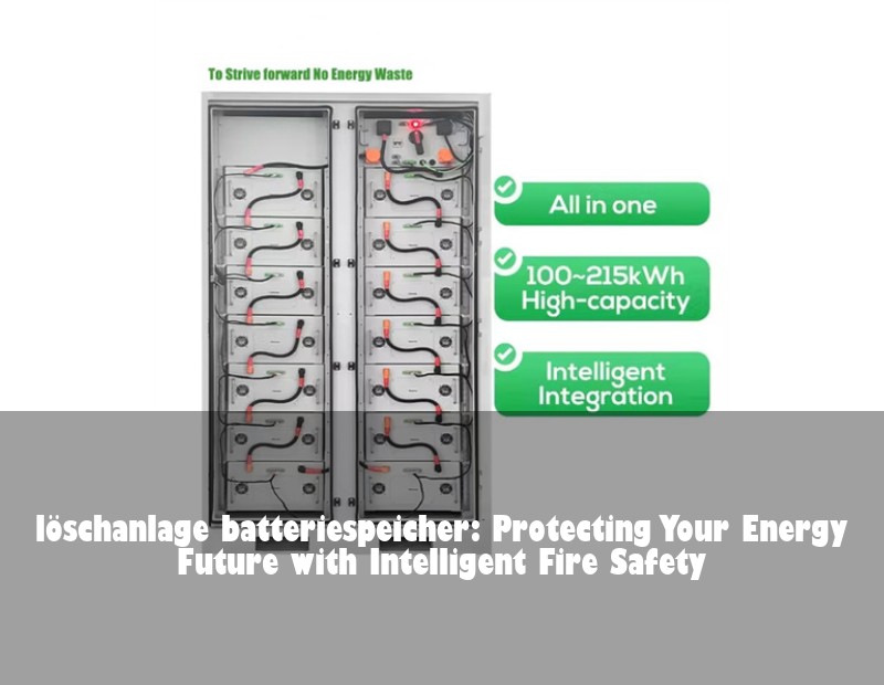 löschanlage batteriespeicher: Protecting Your Energy Future with Intelligent Fire Safety