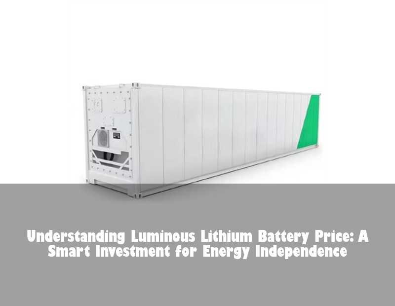 Understanding Luminous Lithium Battery Price: A Smart Investment for Energy Independence | Huijue Bess