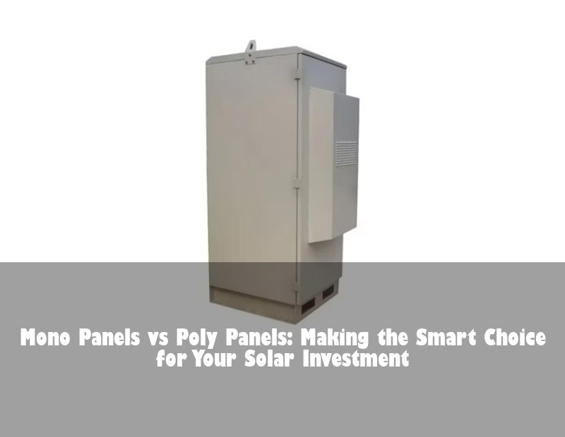 Mono Panels vs Poly Panels: Making the Smart Choice for Your Solar Investment | Huijue Bess
