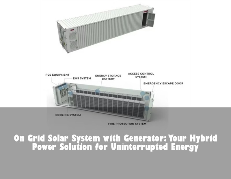On Grid Solar System with Generator: Your Hybrid Power Solution for Uninterrupted Energy