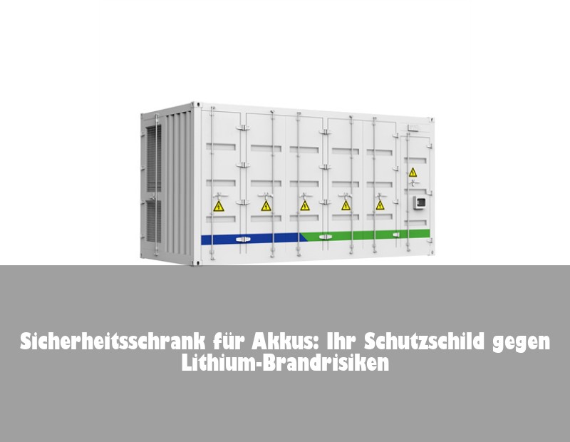 Sicherheitsschrank für Akkus: Ihr Schutzschild gegen Lithium-Brandrisiken | Huijue Bess