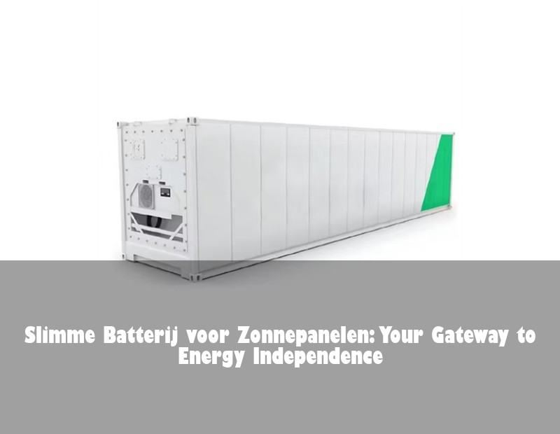 Slimme Batterij voor Zonnepanelen: Your Gateway to Energy Independence