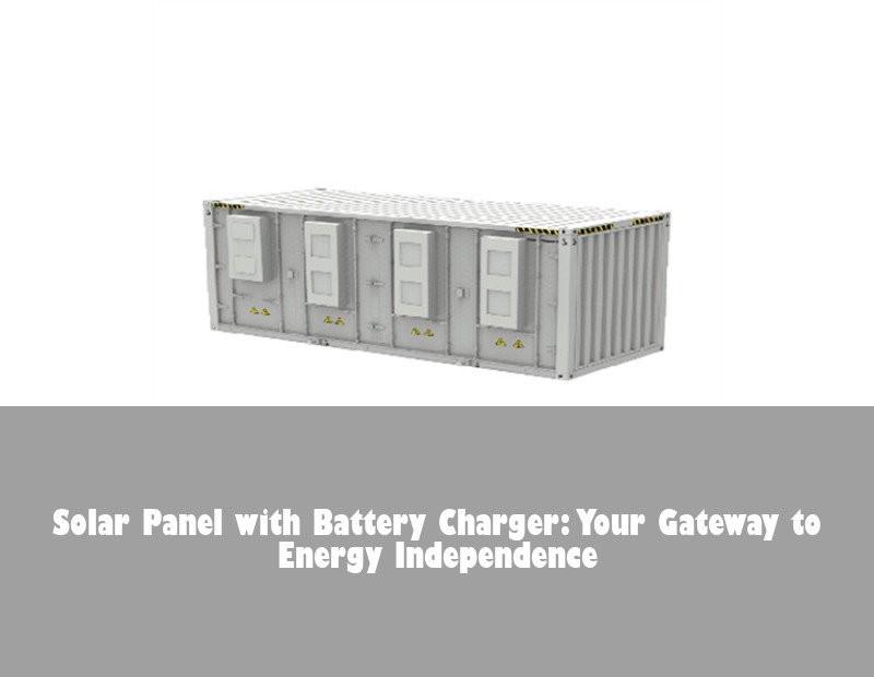 Solar Panel with Battery Charger: Your Gateway to Energy Independence
