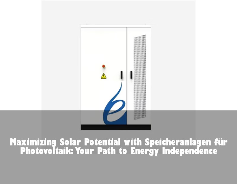 Maximizing Solar Potential with Speicheranlagen für Photovoltaik: Your Path to Energy Independence | Huijue Bess
