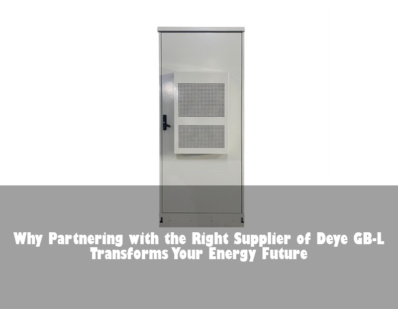 Why Partnering with the Right Supplier of Deye GB-L Transforms Your Energy Future