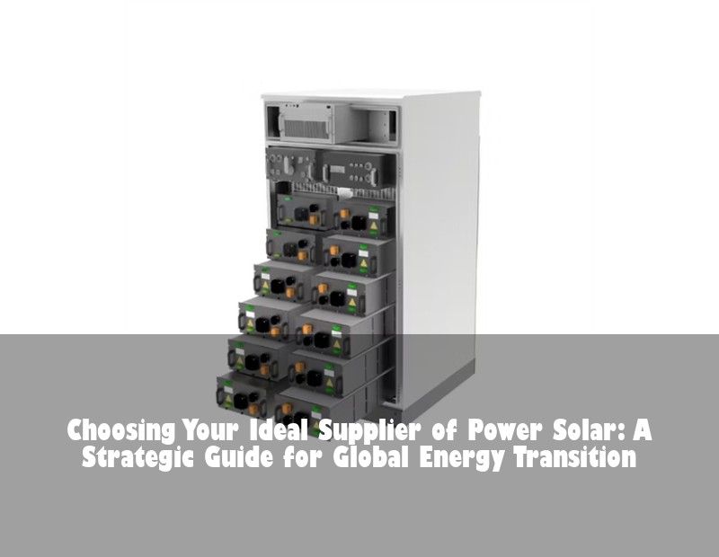Choosing Your Ideal Supplier of Power Solar: A Strategic Guide for Global Energy Transition