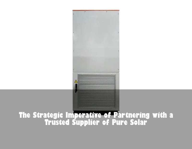 The Strategic Imperative of Partnering with a Trusted Supplier of Pure Solar