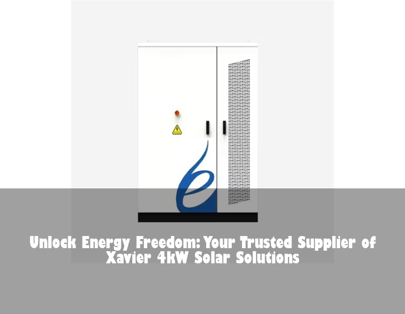 Unlock Energy Freedom: Your Trusted Supplier of Xavier 4kW Solar Solutions