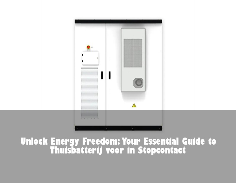 Unlock Energy Freedom: Your Essential Guide to Thuisbatterij voor in Stopcontact | Huijue Bess