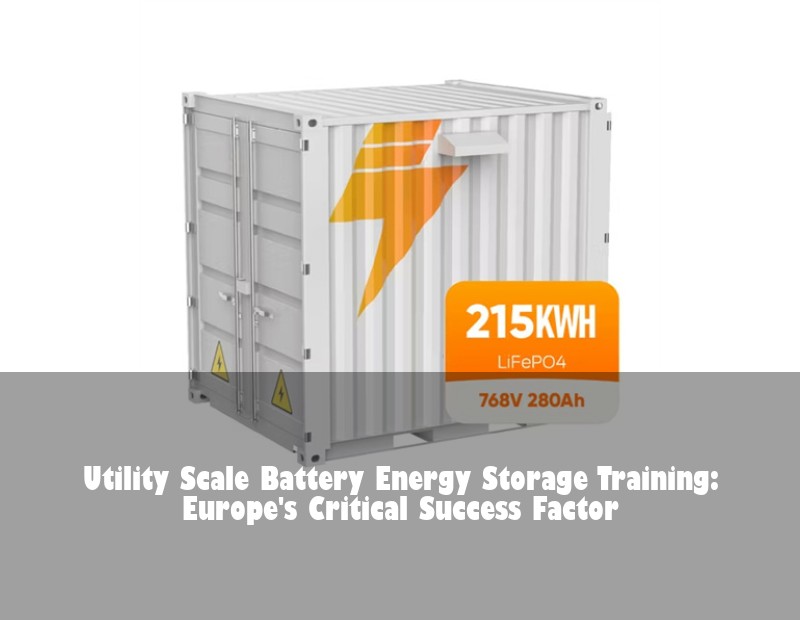 Utility Scale Battery Energy Storage Training: Europe's Critical Success Factor